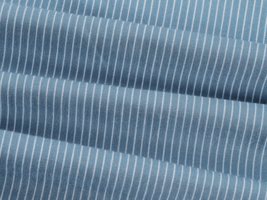 Pantalon de pyjama unisexe coton TENCEL™ à rayures bleu/blanc