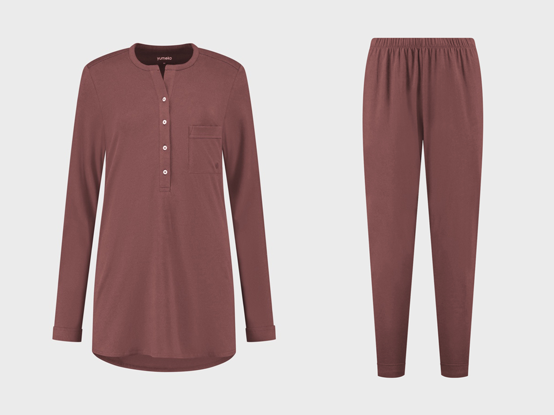 Pyjamasset dam i jersey evening rose