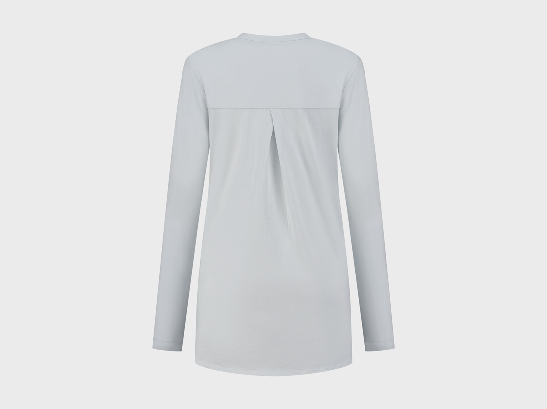 Pyjamaoberteil Damen Jersey Morning Blue