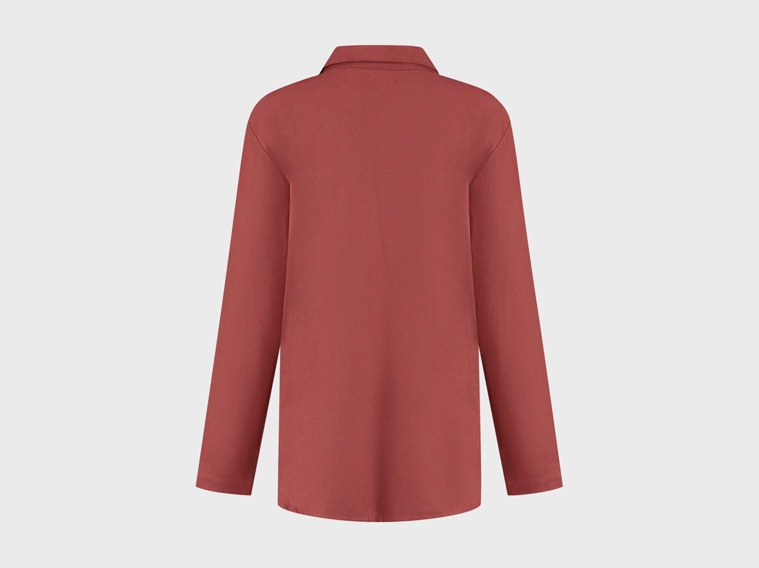 Pyjamaoberteil Damen Flanell Red Velvet