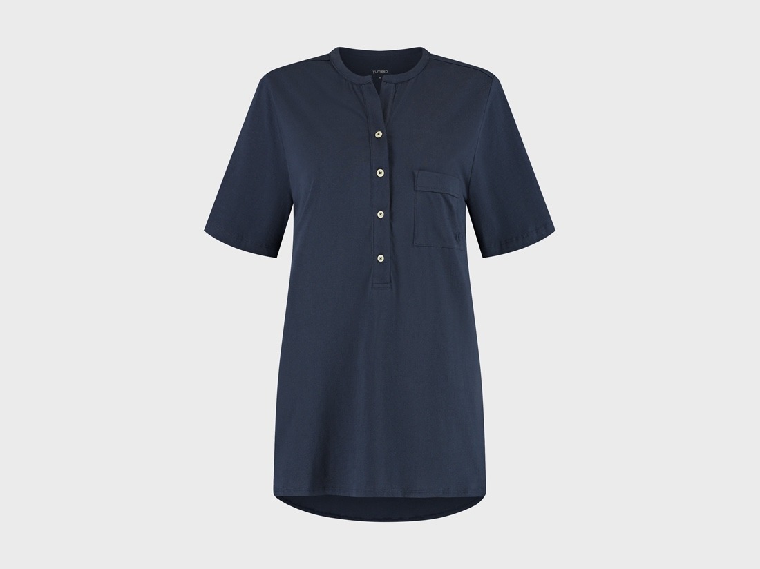 Ensemble de pyjama court en jersey pour femme bleu minuit