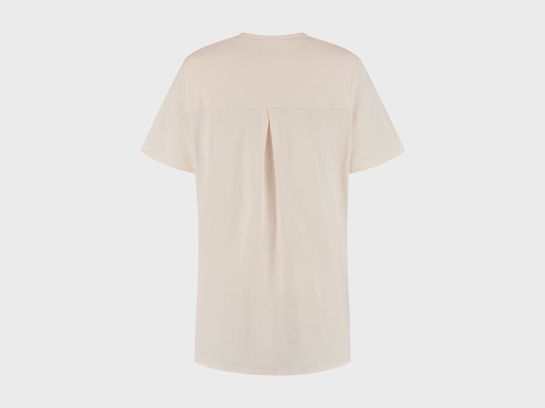 Pyjama-T-Shirt Damen Jersey Sunrise White