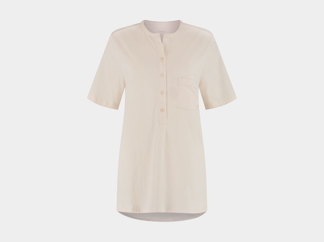 Pyjama-T-Shirt Damen Jersey Sunrise White