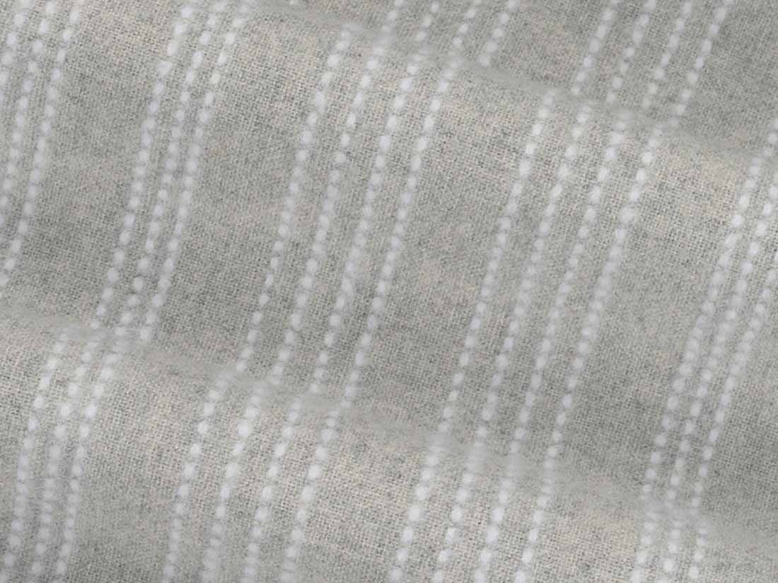 Pyjamashirt dames flanel light grey/white stripe