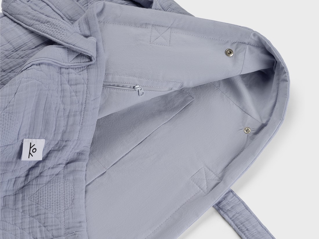 Shoppertas mousseline katoen arch lavender blue