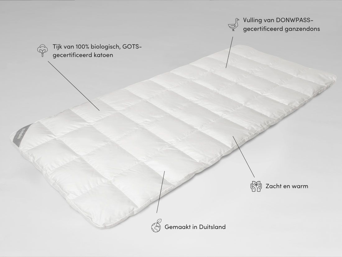 Topdekmatras ganzendons