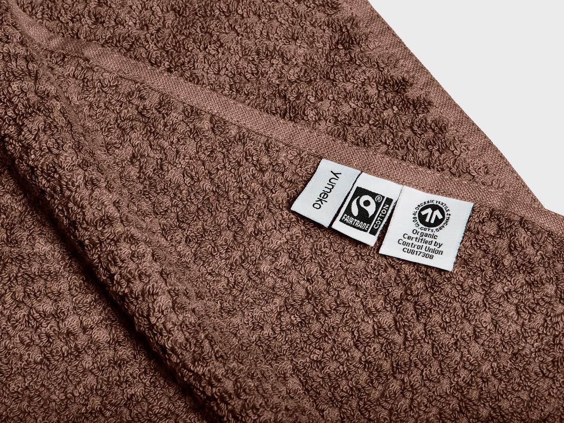 Serviettes nid d'abeille terre rose 50x100