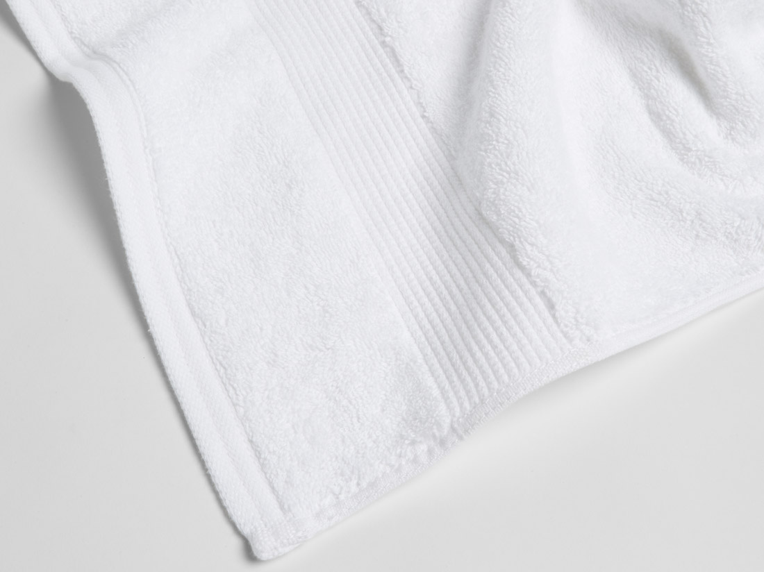 Serviette de bain éponge blanc pur 100x150 - 1 pc