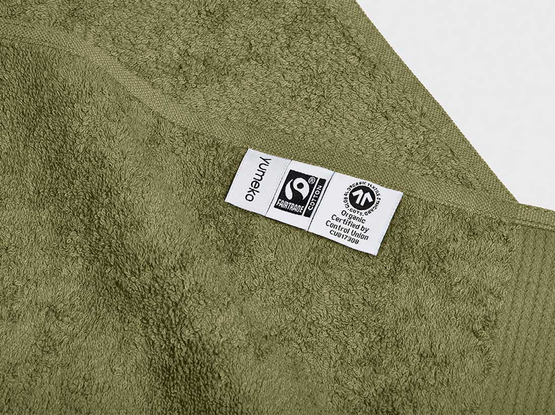 Håndklæder terry olive green 50x100