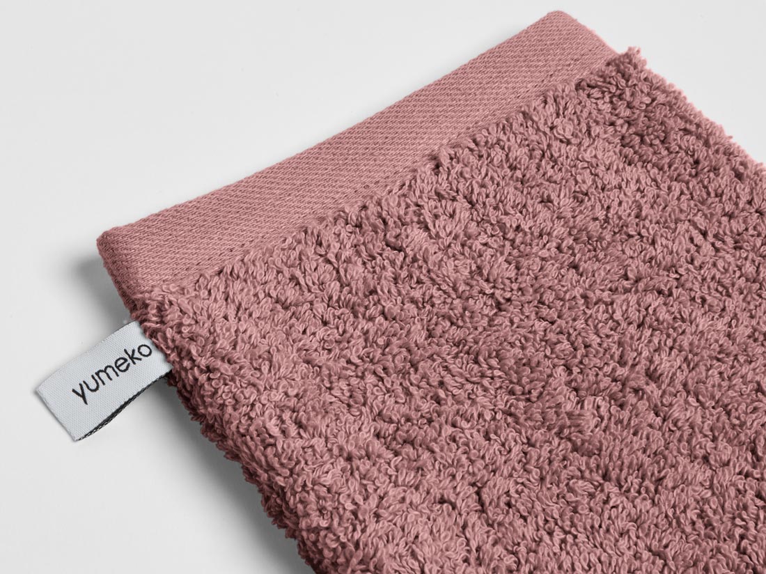 Gants de toilette éponge rose blush 15x22 - 4 pcs