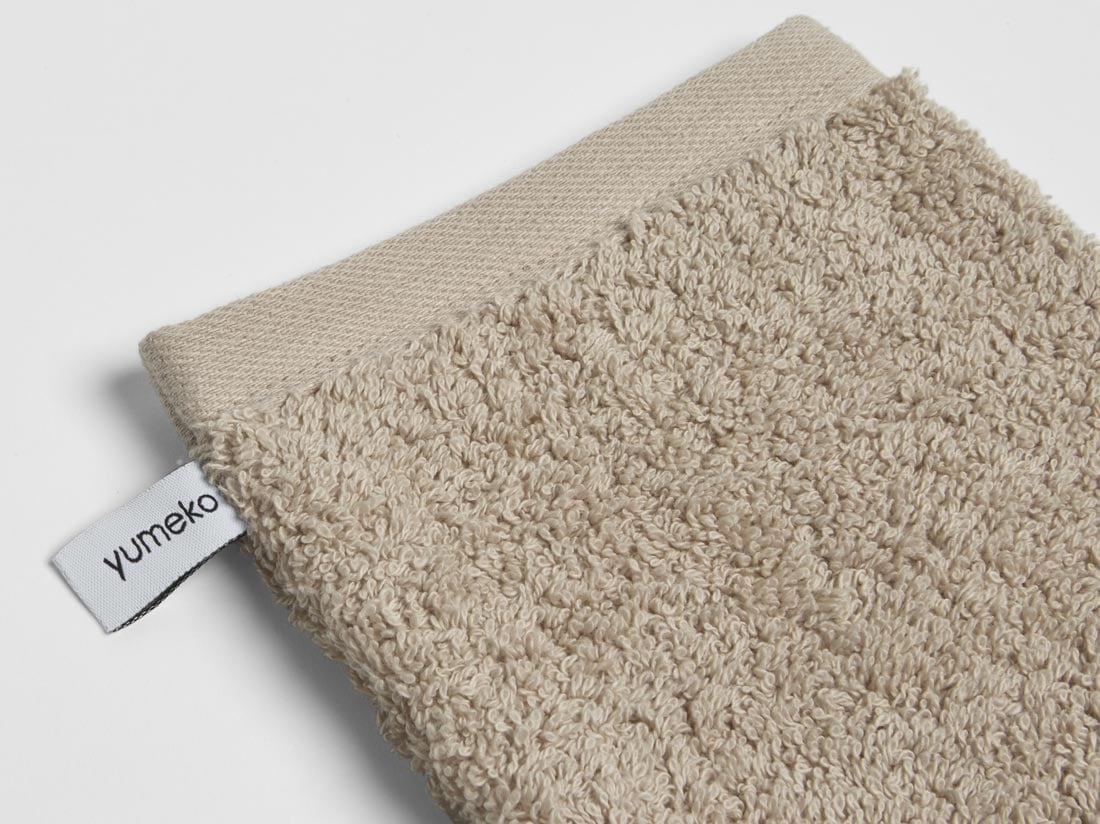 Washandjes terry warm taupe 15x22 - 4 st