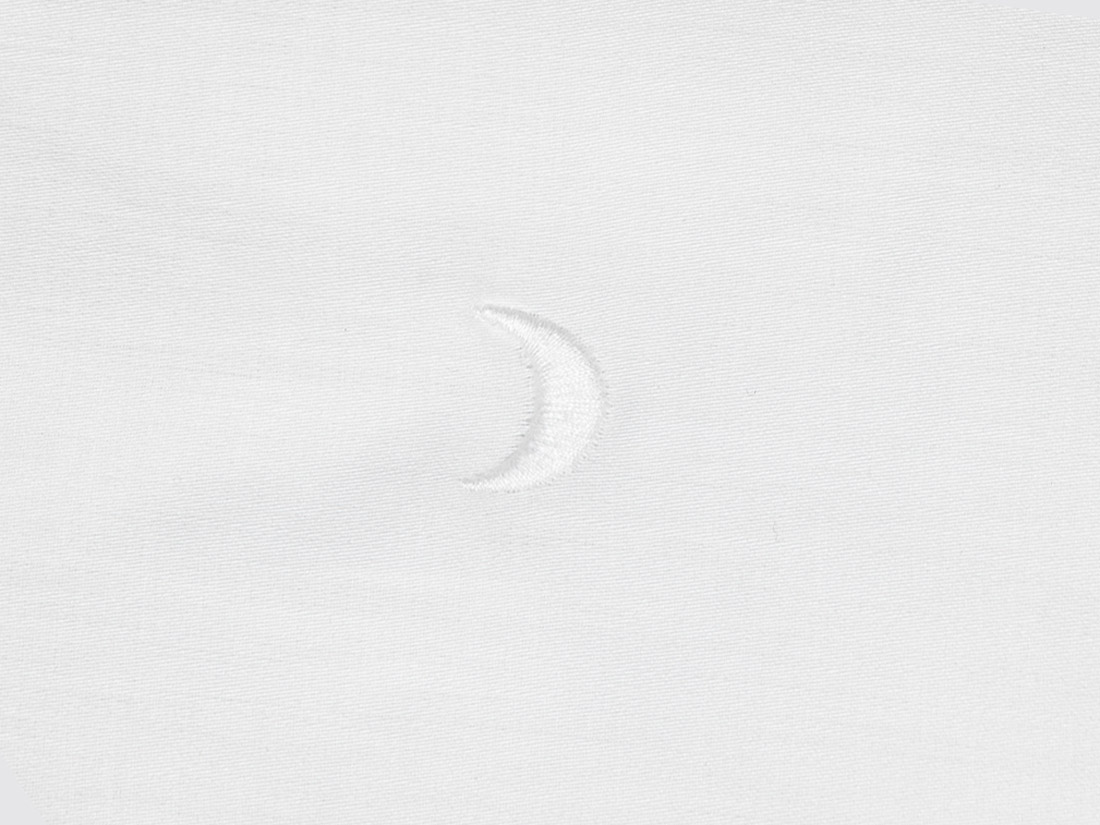 Kussensloop katoen satijn white moon